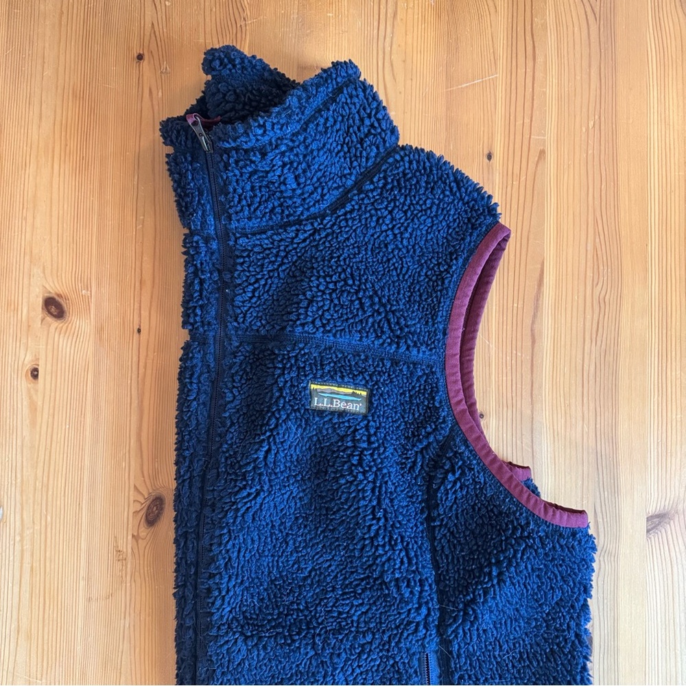 Vintage L.L. Bean Navy Sherpa Vest